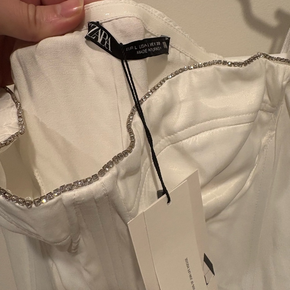 NWT Zara white corset dress - Picture 5 of 8